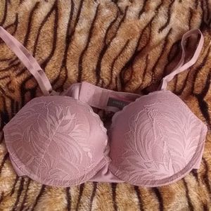 Vince Camuto NWOT Rose Pink Lace Accent Bra 34C